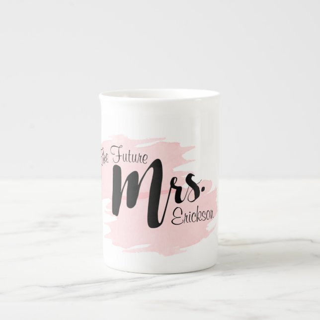 De Porcelana A Sra. futura Caneca - rosa (Frente)