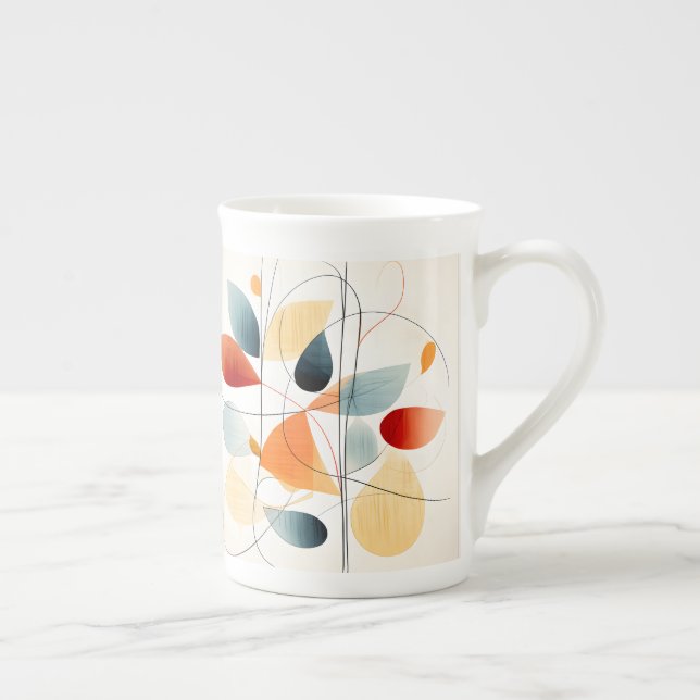 De Porcelana Autumn Deixa Uma Boa Caneca China (Direita)