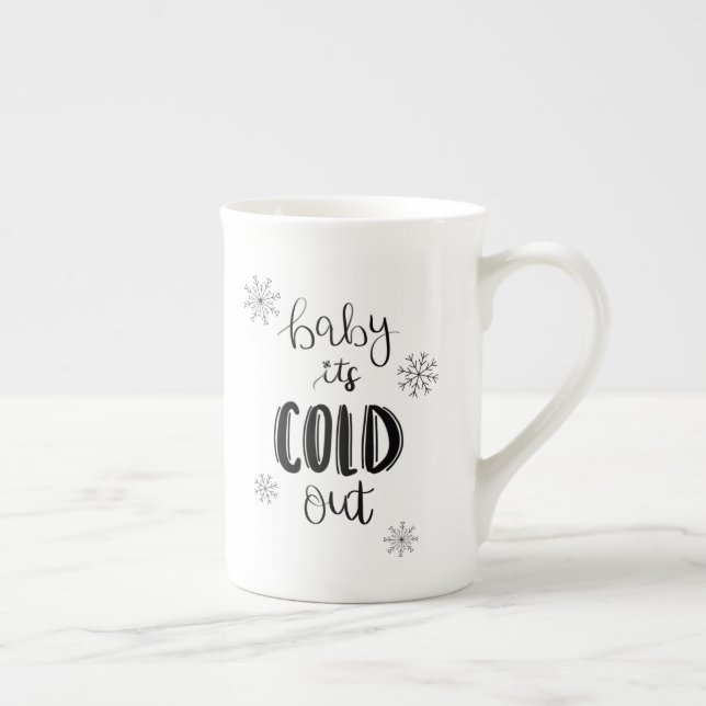De Porcelana Bebê é para fora caneca fria do inverno (Direita)