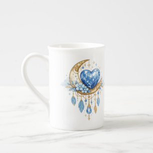 De Porcelana Caneca Boho Moon e Crystal Heart – Caprichosa