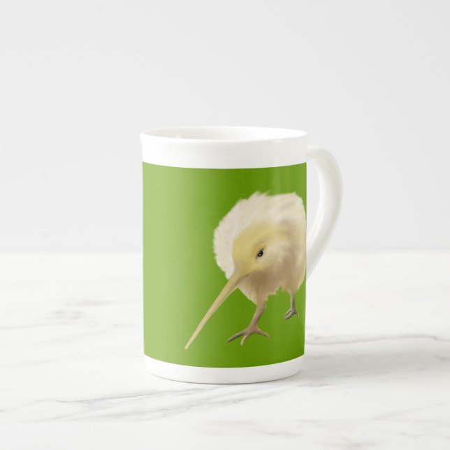 De Porcelana Caneca branca do quivi (Frente Esquerda)