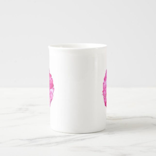 De Porcelana Caneca China Rosa Quente (Frente)