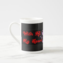 De Porcelana Caneca Com Todo o Meu Coração