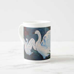 De Porcelana Caneca das cisnes da génese