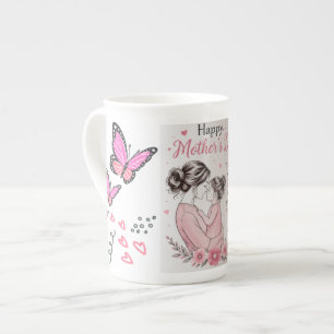 De Porcelana Caneca Dia das Mães Borboleta Feliz