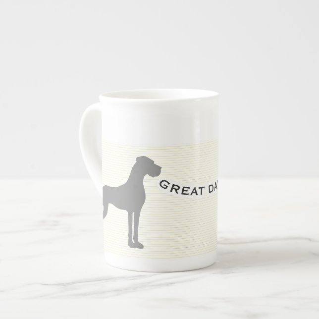 De Porcelana Caneca do Dogue Alemão (Frente Esquerda)