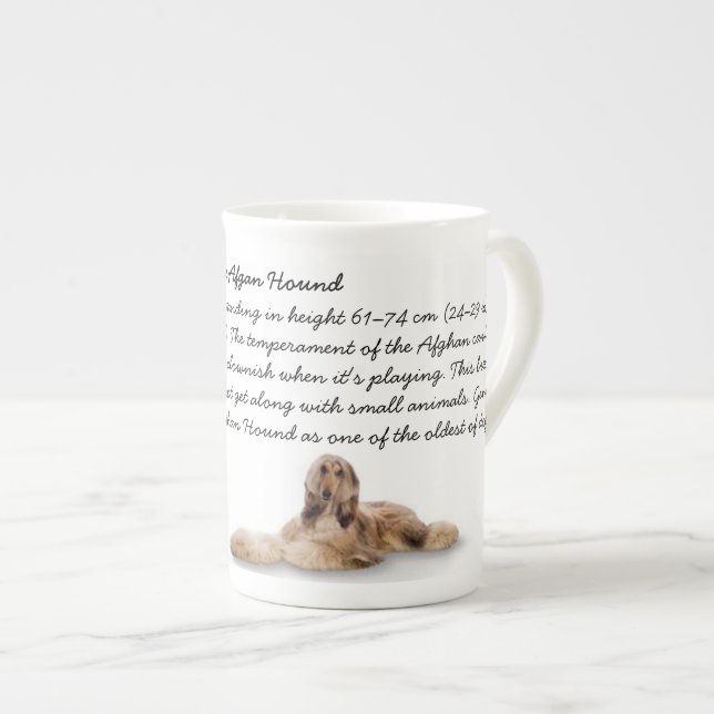De Porcelana Caneca do galgo afegão (Frente Esquerda)