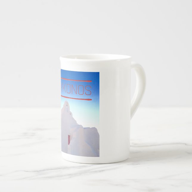 De Porcelana caneca dos mykonos (Frente Esquerda)