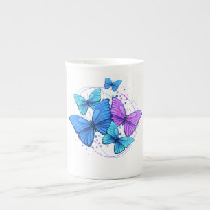 De Porcelana Caneca Especial Borboleta Elegante para Chocolate