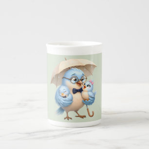 De Porcelana Caneca Especial Dia dos Pais Pássaro
