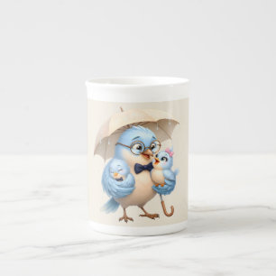 De Porcelana Caneca Especial Papai Pássaro para o Pai