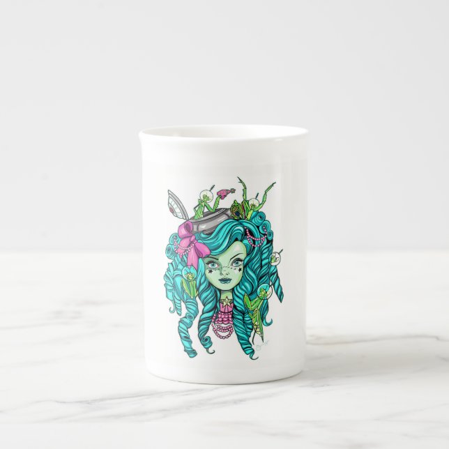 De Porcelana Caneca estrangeira pequena (Frente)