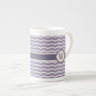 De Porcelana Caneca florescida da especialidade do ziguezague