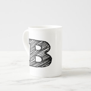 De Porcelana Caneca Monogrammed: Letra "B "