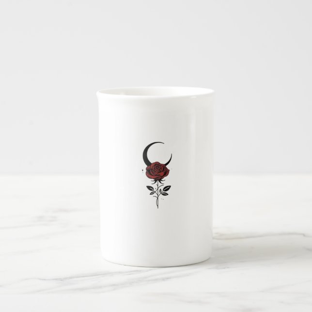 De Porcelana Caneca Rose Moon (Frente)