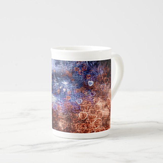 De Porcelana Caneca Temática Corações na Estrada (Frente Esquerda)