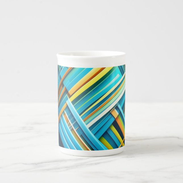 De Porcelana Design abstrato na caneca (Frente)