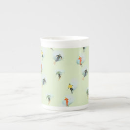 De Porcelana Esqui abaixo da caneca da inclinação