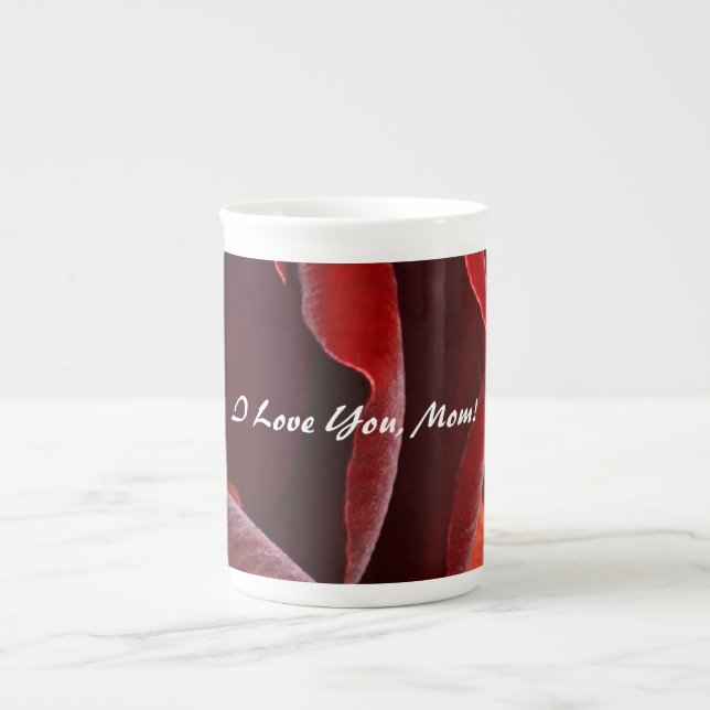 De Porcelana Eu te amo, mãe! Caneca (Frente)