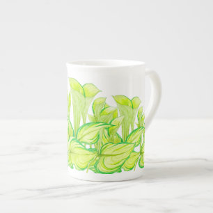 De Porcelana "Harmonia em Verde" em uma Caneca China Óssea