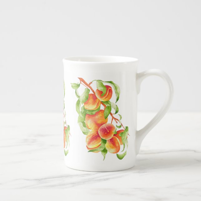 De Porcelana 'Peach Paradise' em uma caneca chinesa óssea (Direita)