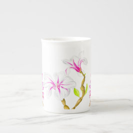 De Porcelana Primavera delicioso em uma caneca chinesa óssea (M