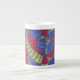 De Porcelana Sahar Caneca com Padrão Abstrato Colorido Desenh