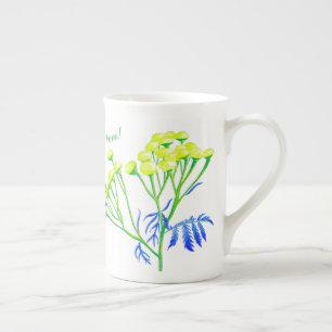 De Porcelana Tansy em uma caneca chinesa óssea