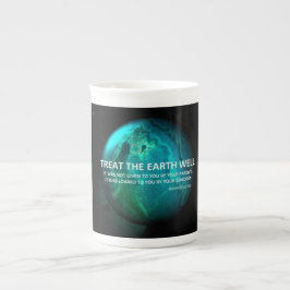 De Porcelana Trate a caneca do poço da terra