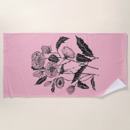 De Praia Poppies Pink Beach Toalha - Escolher Cor