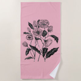 De Praia Poppies Pink Beach Toalha - Escolher Cor