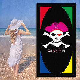 De Praia Toalha pirata, feriado "Grace", colorido