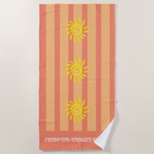 De Praia Toalha Sunshine Beach, em Laranja Personalizado
