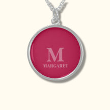 colar com nome inicial personalizado vermelho e br