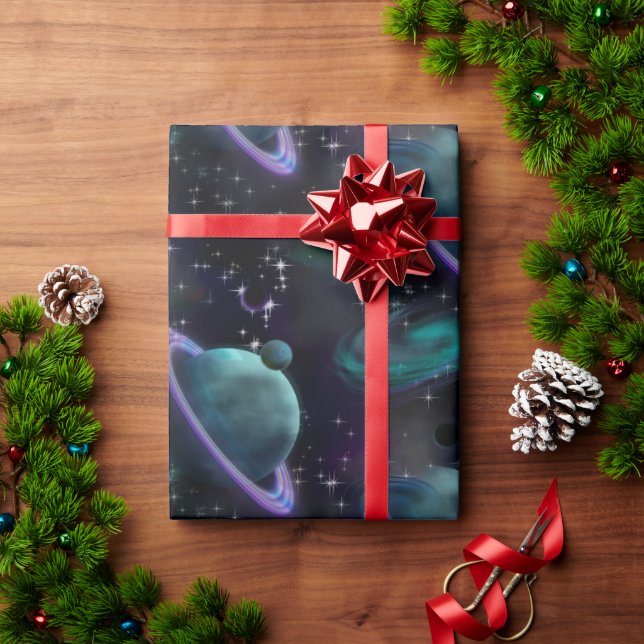 De Presente Bem-vindos ao meu mundos embrulhando papel (Presente de Natal)