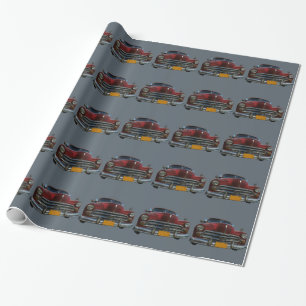 De Presente Carro americano clássico em Cuba embrulhando papel