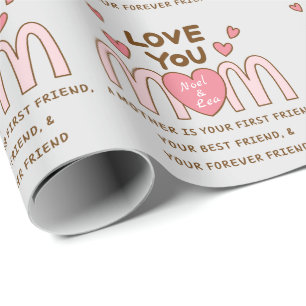 De Presente Cinza Te Ama Mamãe Molhando Papel