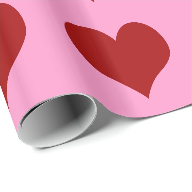 De Presente Corações ~ Roll Gift Wraping Papel COR CHANGE (Ponta do rolo)
