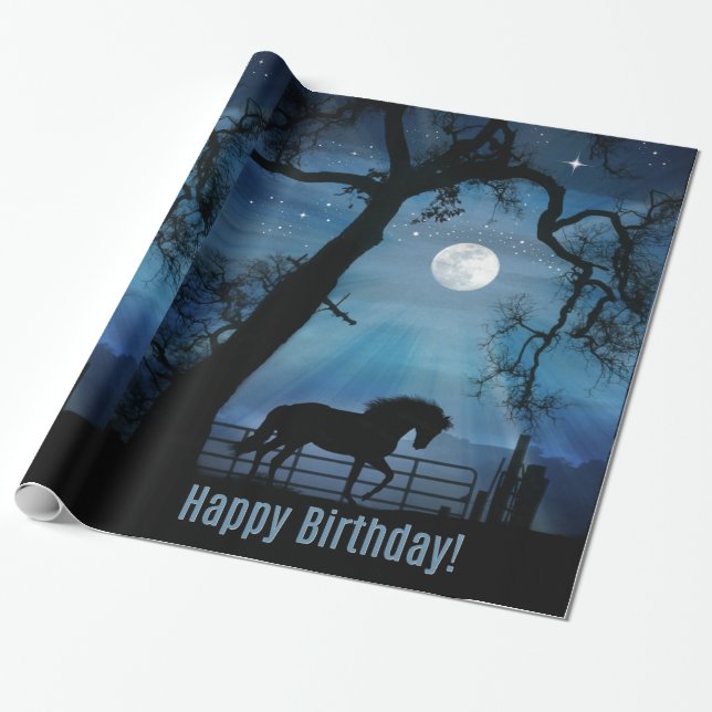 De Presente Coro Feliz Aniversário Esfregando Papel (Desenrolado)