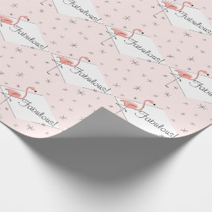De Presente Diamante cor-de-rosa do flamingo fabuloso! papel