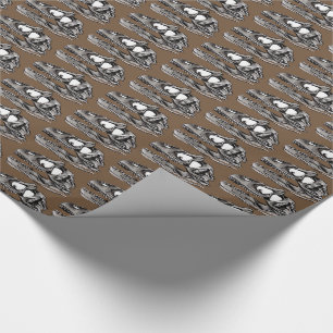 De Presente DINO - Papel Brilhante E Brilhante, 30" x 6"