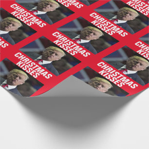 DE PRESENTE DONALD TRUMP CHRISTMAS KISS WRAPPING PAPEL