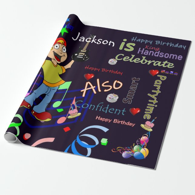 De Presente Feliz Aniversário Enrolando Papel Musical Violão (Desenrolado)