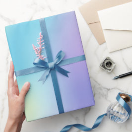 De Presente Feliz ano novo e papel embrulhado abençoado