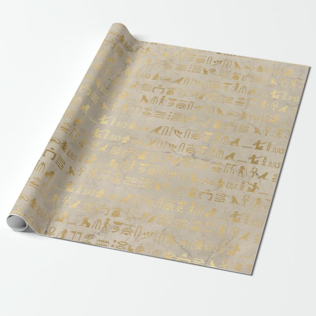 De Presente Festa Tema Egito com Papel Laminado Dourado (Desenrolado)