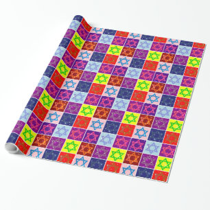De Presente Giftwrap - Estrelas judaicas - Papel Giftwraps