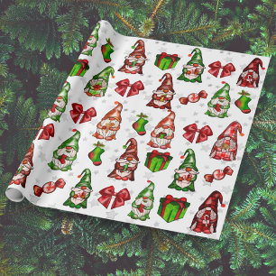 De Presente Gnomos Festivos Silver Stars Molhando Papel