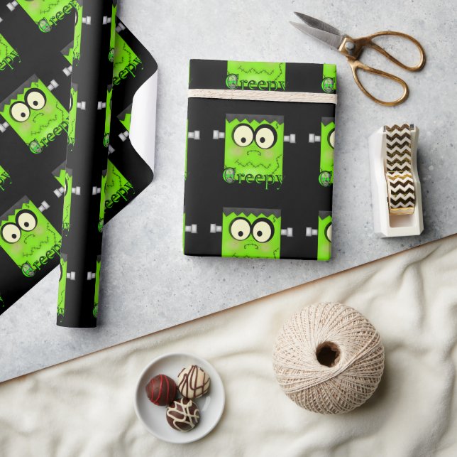 De Presente Halloween Frankenstein Holiday embrulhar papel (Artesanato)