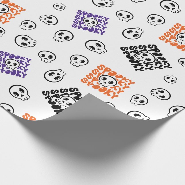 De Presente Halloween Skulls Wrapling Seamless Papel Design (Ponta)