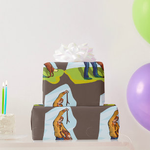 De Presente Homem E Seu Cachorro Molhando Papel